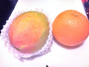 マンゴーとオレンジ