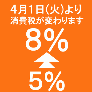 4月1日より消費税率が変わります。