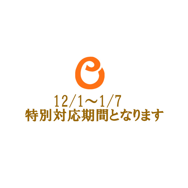 2015年12月1日～2016年1月7日迄、特別応対期間となります